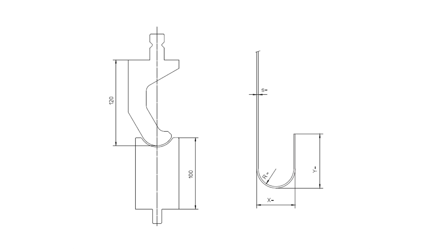 U bending product photo cad_picture_isometric L