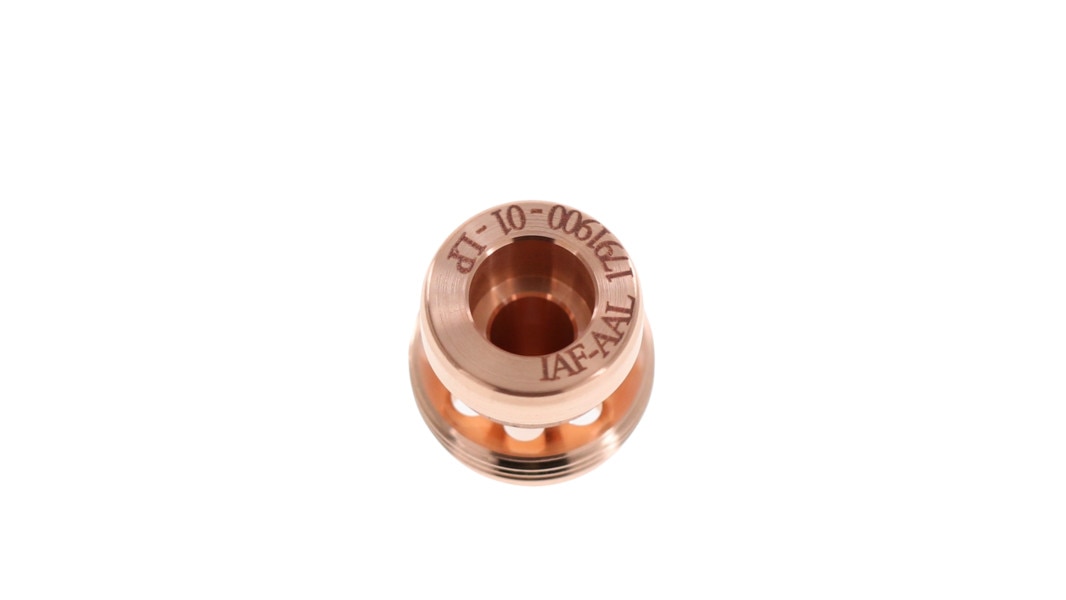 Mirror head cutting nozzle inner part, IAF product photo product_unpacked_80degrees L