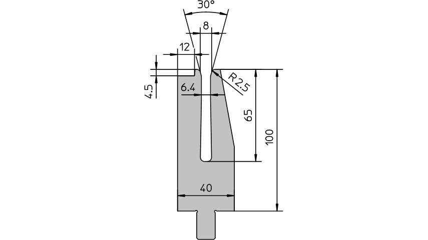 Matrize EV-F W8/30° R2,5 1250 A Produktbild cad_picture_isometric L