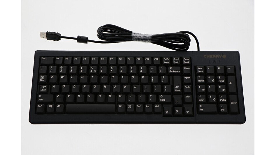 Tastatur USB PS/2 schwarz Produktbild product_unpacked_80degrees L
