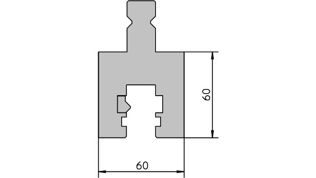 Adapter MF/S-MF/K/S 60/25 mon. Produktbild cad_picture_isometric L