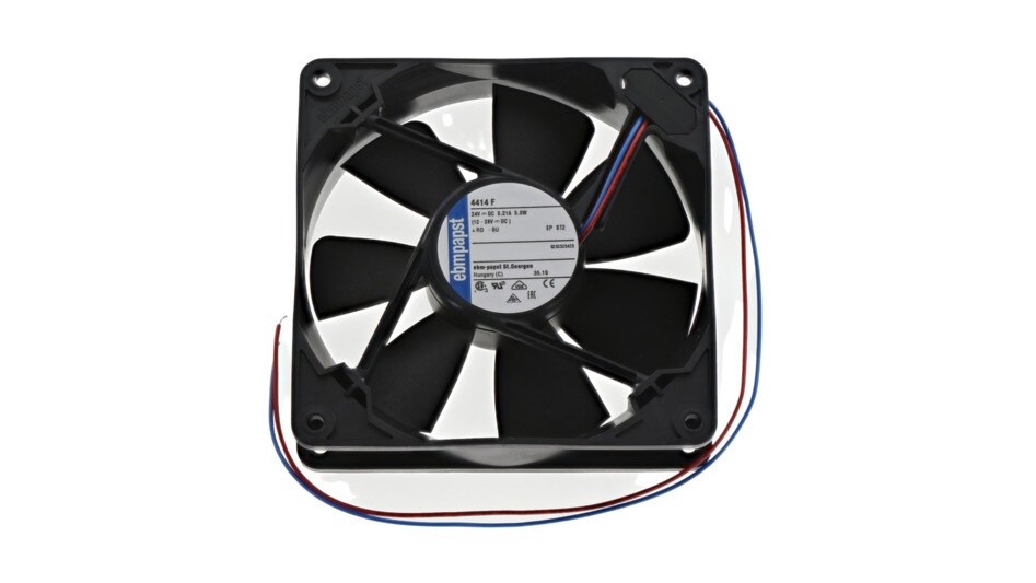 Axial fan 24V 170m3/h 119x119x25mm product photo product_unpacked_80degrees L
